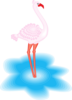 Feathered Flamingo Clip Art